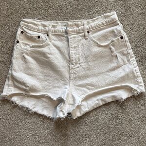 Abercrombie & Fitch the Mom Curve LoveWhite Jean Shorts